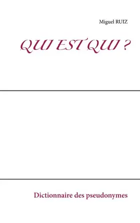 Ruiz |  Qui est qui ? | eBook | Sack Fachmedien