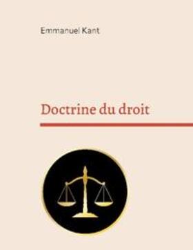 Kant |  Doctrine du droit | Buch |  Sack Fachmedien