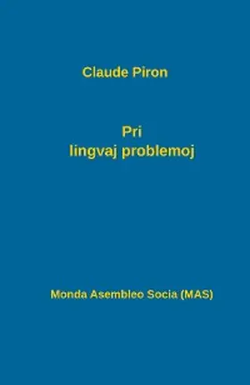 Piron |  Pri lingvaj problemoj | eBook | Sack Fachmedien