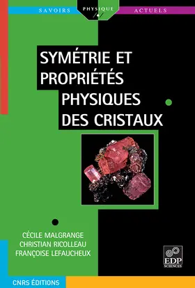 Malgrange / Ricolleau / Lefaucheux |  Symétrie et propriétés physiques des cristaux | eBook | Sack Fachmedien