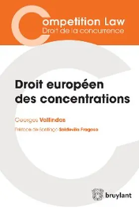 Vallindas |  Droit européen des concentrations | eBook | Sack Fachmedien