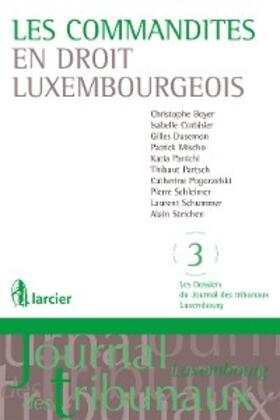 Boyer / Corbisier / Dusemon | Les commandites en droit luxembourgeois | E-Book | sack.de
