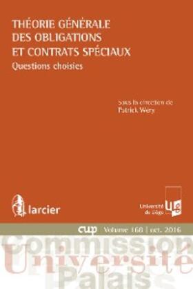 Wéry |  Théorie générale des obligations et contrats spéciaux | eBook | Sack Fachmedien