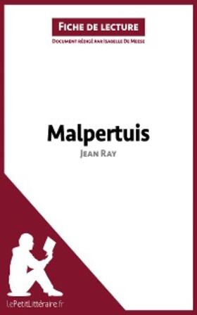 De Meese |  Malpertuis de Jean Ray (Fiche de lecture) | eBook | Sack Fachmedien