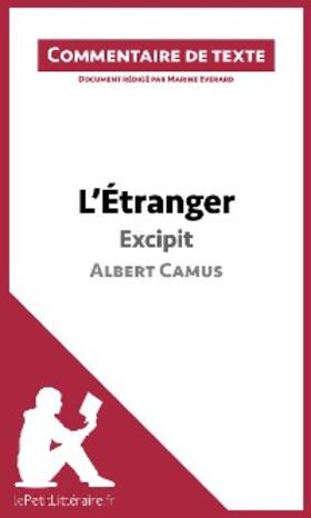Everard |  L'Étranger de Camus - Excipit | eBook | Sack Fachmedien