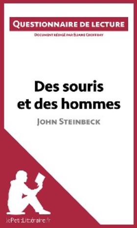 Choffray |  Des souris et des hommes de John Steinbeck | eBook | Sack Fachmedien