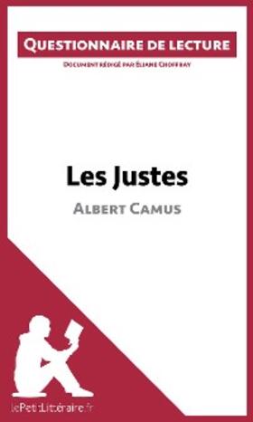 Choffray |  Les Justes d'Albert Camus | eBook | Sack Fachmedien