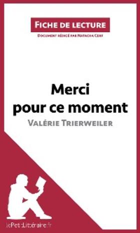 Cerf | Merci pour ce moment de Valérie Trierweiler (Fiche de lecture) | E-Book | www.sack.de