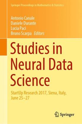Canale / Scarpa / Durante |  Studies in Neural Data Science | Buch |  Sack Fachmedien