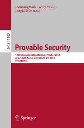 Baek / Susilo / Kim |  Provable Security | eBook | Sack Fachmedien