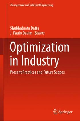 Davim / Datta |  Optimization in Industry | Buch |  Sack Fachmedien