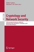 Chow / Capkun |  Cryptology and Network Security | Buch |  Sack Fachmedien