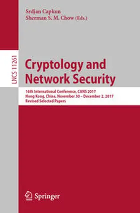 Capkun / Chow |  Cryptology and Network Security | eBook | Sack Fachmedien