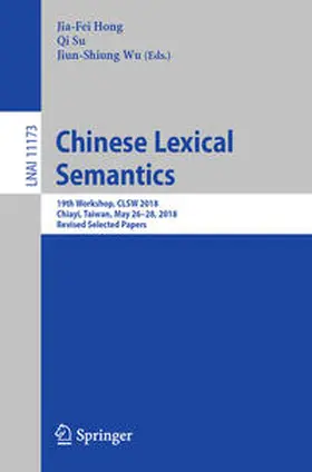 Hong / Su / Wu |  Chinese Lexical Semantics | eBook | Sack Fachmedien