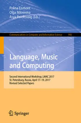 Eismont / Mitrenina / Pereltsvaig |  Language, Music and Computing | eBook | Sack Fachmedien
