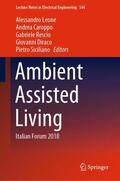 Leone / Caroppo / Siciliano |  Ambient Assisted Living | Buch |  Sack Fachmedien