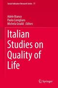Bianco / Gnaldi / Conigliaro |  Italian Studies on Quality of Life | Buch |  Sack Fachmedien