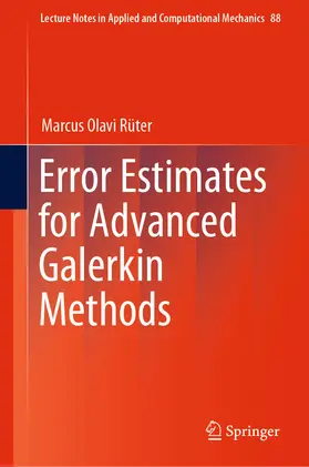 Rüter | Error Estimates for Advanced Galerkin Methods | E-Book | www.sack.de