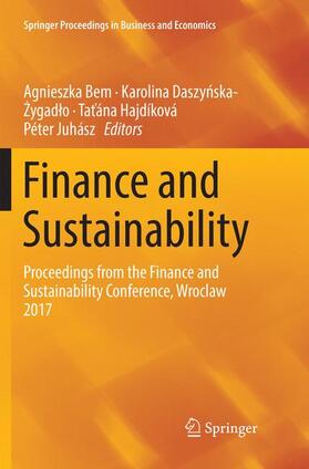 Bem / Juhász / Daszynska-Zygadlo |  Finance and Sustainability | Buch |  Sack Fachmedien