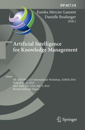 Boulanger / Mercier-Laurent | Artificial Intelligence for Knowledge Management | Buch | 978-3-030-06549-2 | sack.de