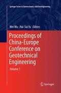 Yu / Wu |  Proceedings of China-Europe Conference on Geotechnical Engineering | Buch |  Sack Fachmedien