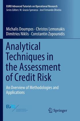 Doumpos / Zopounidis / Lemonakis | Analytical Techniques in the Assessment of Credit Risk | Buch | 978-3-030-07599-6 | sack.de