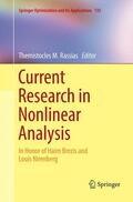 Rassias |  Current Research in Nonlinear Analysis | Buch |  Sack Fachmedien