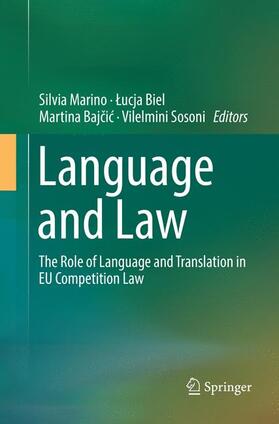 Marino / Sosoni / Biel |  Language and Law | Buch |  Sack Fachmedien