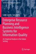 Trucco / Caserio |  Enterprise Resource Planning and Business Intelligence Systems for Information Quality | Buch |  Sack Fachmedien