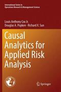Cox Jr. / Sun / Popken |  Causal Analytics for Applied Risk Analysis | Buch |  Sack Fachmedien
