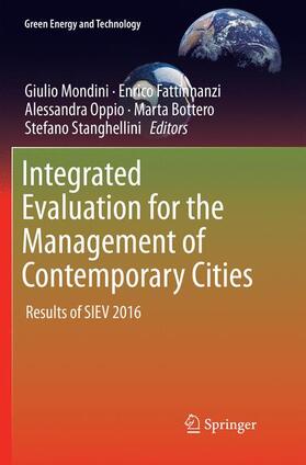 Mondini / Fattinnanzi / Stanghellini |  Integrated Evaluation for the Management of Contemporary Cities | Buch |  Sack Fachmedien