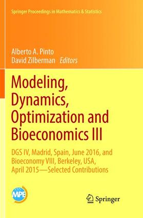 Zilberman / Pinto | Modeling, Dynamics, Optimization and Bioeconomics III | Buch | 978-3-030-08916-0 | sack.de