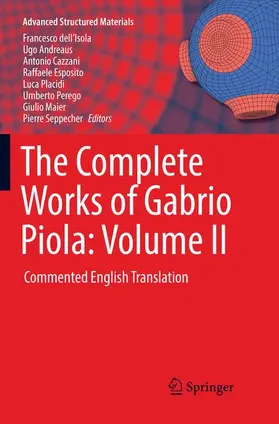 dell'Isola / Andreaus / Cazzani |  The Complete Works of Gabrio Piola: Volume II | Buch |  Sack Fachmedien