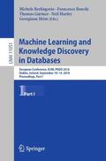 Berlingerio / Bonchi / Ifrim |  Machine Learning and Knowledge Discovery in Databases | Buch |  Sack Fachmedien