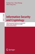 Guo / Yung / Huang |  Information Security and Cryptology | Buch |  Sack Fachmedien