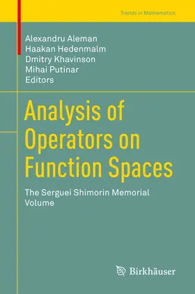 Aleman / Hedenmalm / Khavinson |  Analysis of Operators on Function Spaces | eBook | Sack Fachmedien