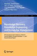 Fred / Aveiro / Dietz |  Knowledge Discovery, Knowledge Engineering and Knowledge Management | Buch |  Sack Fachmedien