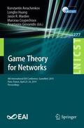 Avrachenkov / Huang / Giovanidis |  Game Theory for Networks | Buch |  Sack Fachmedien