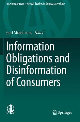 Straetmans | Information Obligations and Disinformation of Consumers | Buch | 978-3-030-18056-0 | sack.de