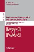 Seki / McQuillan |  Unconventional Computation and Natural Computation | Buch |  Sack Fachmedien
