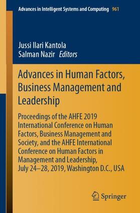 Nazir / Kantola |  Advances in Human Factors, Business Management and Leadership | Buch |  Sack Fachmedien