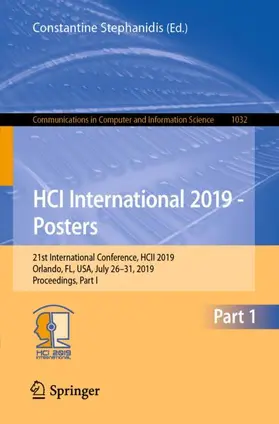 Stephanidis |  HCI International 2019 - Posters | Buch |  Sack Fachmedien