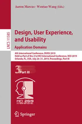 Marcus / Wang | Design, User Experience, and Usability. Application Domains | E-Book | www.sack.de