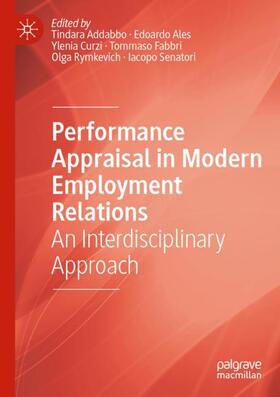 Addabbo / Ales / Senatori | Performance Appraisal in Modern Employment Relations | Buch | 978-3-030-26540-3 | sack.de