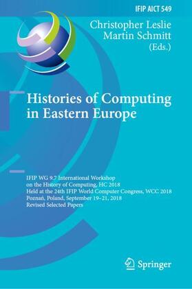 Schmitt / Leslie | Histories of Computing in Eastern Europe | Buch | 978-3-030-29159-4 | sack.de