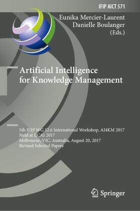 Boulanger / Mercier-Laurent | Artificial Intelligence for Knowledge Management | Buch | 978-3-030-29903-3 | sack.de