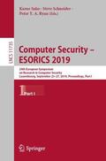 Sako / Ryan / Schneider |  Computer Security ¿ ESORICS 2019 | Buch |  Sack Fachmedien