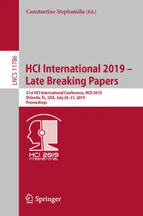 Stephanidis |  HCI International 2019 – Late Breaking Papers | eBook | Sack Fachmedien