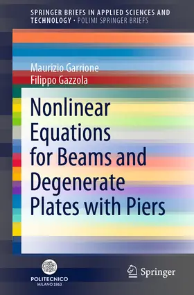 Garrione / Gazzola |  Nonlinear Equations for Beams and Degenerate Plates with Piers | eBook | Sack Fachmedien
