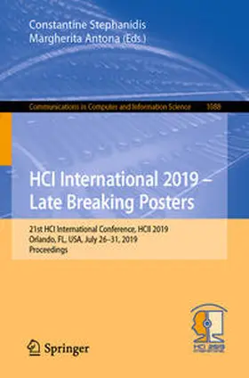 Stephanidis / Antona |  HCI International 2019 – Late Breaking Posters | eBook | Sack Fachmedien